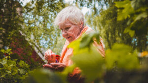 old woman care
