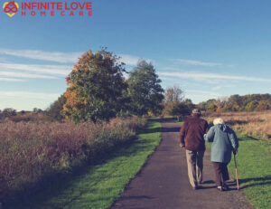Healthy Aging - Old Couple Walking